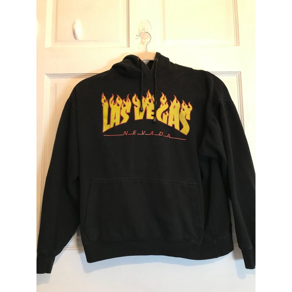 ESY Surf CO Hoodie  Sweatshirt Men's L Black Los Vegas Graphic